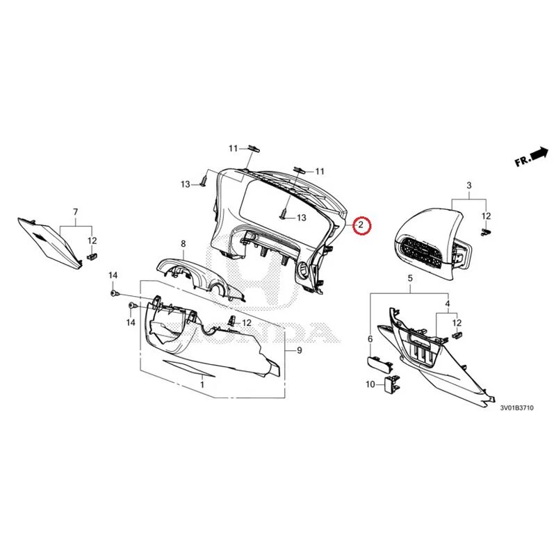 [NEW] JDM HONDA ZR-V RZ3 2023 Instrument panel garnish (driver side) GENUINE OEM - Image 3