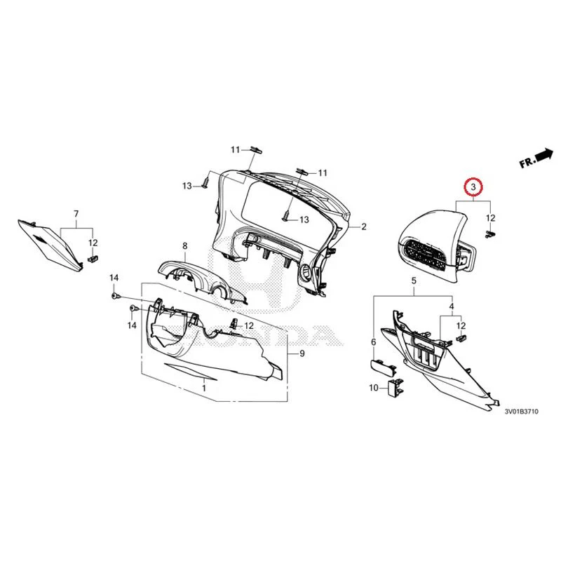[NEW] JDM HONDA ZR-V RZ3 2023 Instrument panel garnish (driver side) GENUINE OEM - Image 4