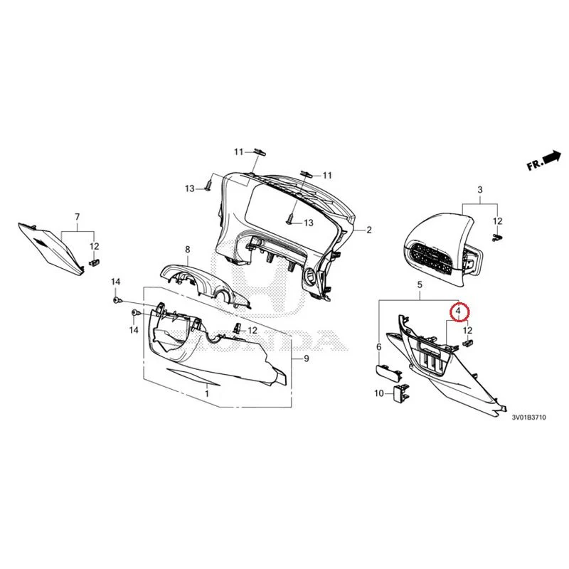 [NEW] JDM HONDA ZR-V RZ3 2023 Instrument panel garnish (driver side) GENUINE OEM - Image 5