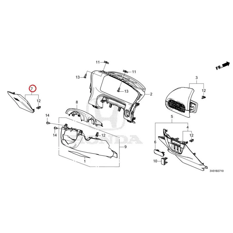 [NEW] JDM HONDA ZR-V RZ3 2023 Instrument panel garnish (driver side) GENUINE OEM - Image 6