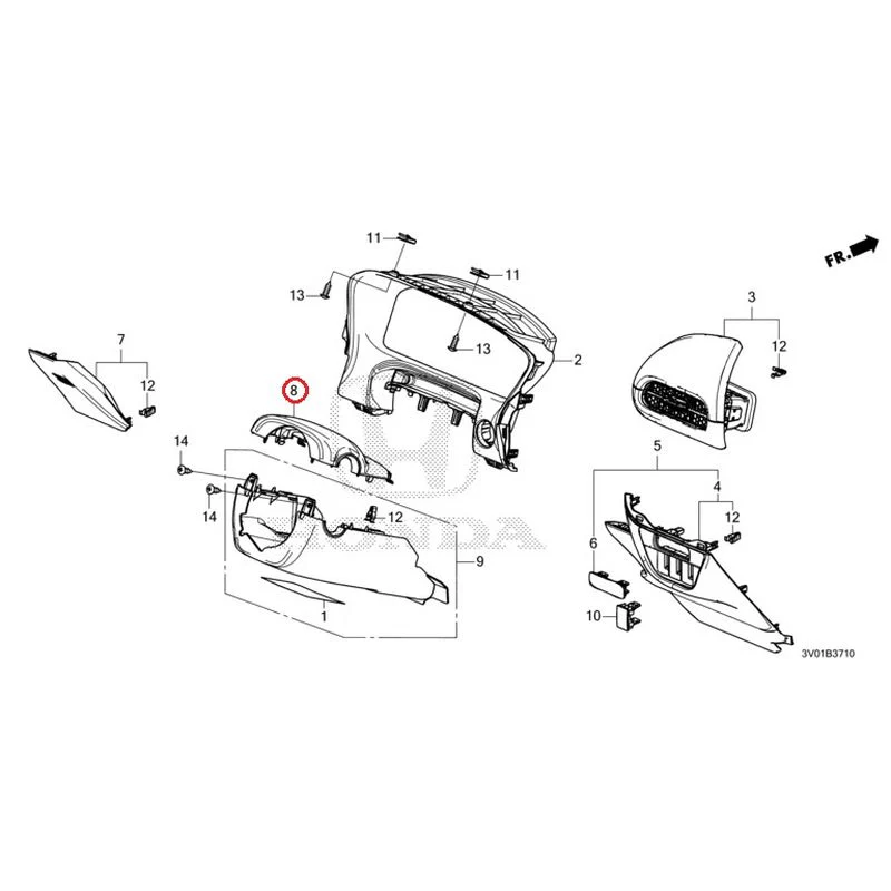 [NEW] JDM HONDA ZR-V RZ3 2023 Instrument panel garnish (driver side) GENUINE OEM - Image 7