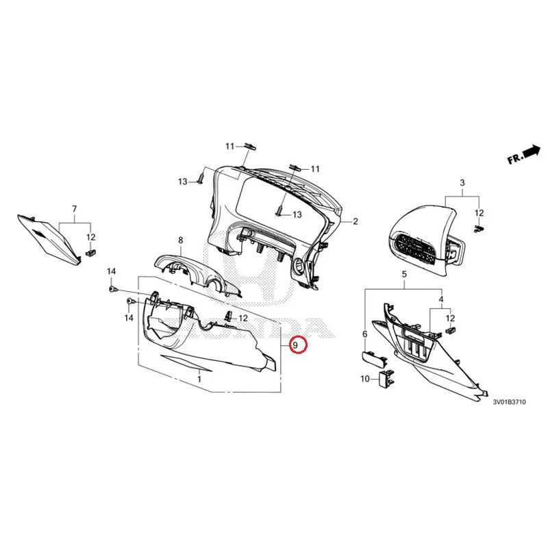 [NEW] JDM HONDA ZR-V RZ3 2023 Instrument panel garnish (driver side) GENUINE OEM - Image 8