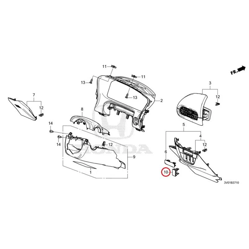 [NEW] JDM HONDA ZR-V RZ3 2023 Instrument panel garnish (driver side) GENUINE OEM - Image 9