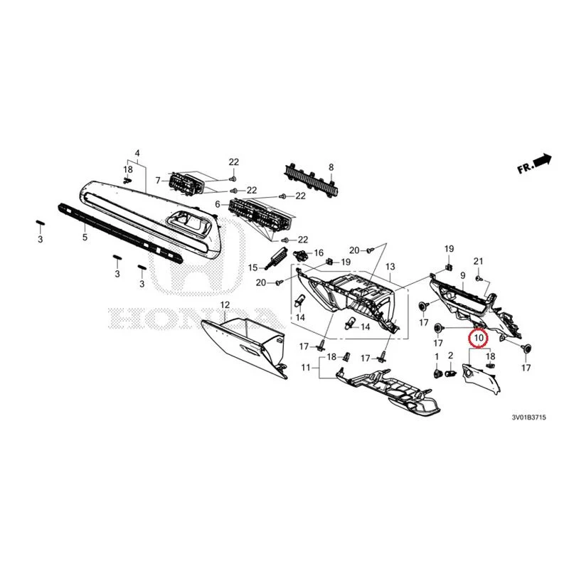 [NEW] JDM HONDA ZR-V RZ3 2023 Instrument panel garnish (passenger side) GENUINE OEM - Image 11