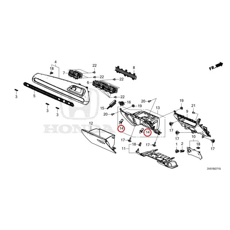[NEW] JDM HONDA ZR-V RZ3 2023 Instrument panel garnish (passenger side) GENUINE OEM - Image 15