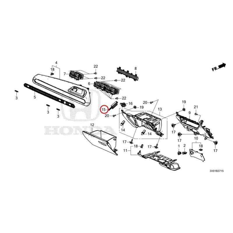 [NEW] JDM HONDA ZR-V RZ3 2023 Instrument panel garnish (passenger side) GENUINE OEM - Image 16