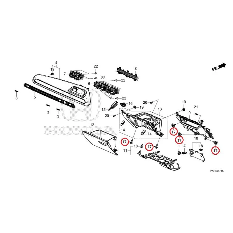 [NEW] JDM HONDA ZR-V RZ3 2023 Instrument panel garnish (passenger side) GENUINE OEM - Image 18