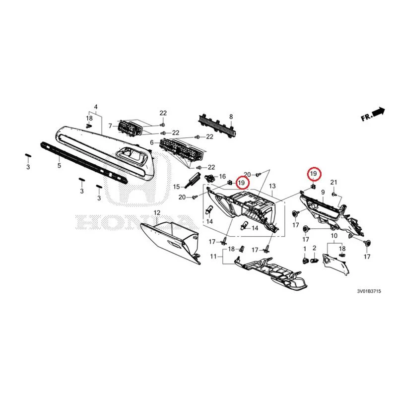 [NEW] JDM HONDA ZR-V RZ3 2023 Instrument panel garnish (passenger side) GENUINE OEM - Image 20