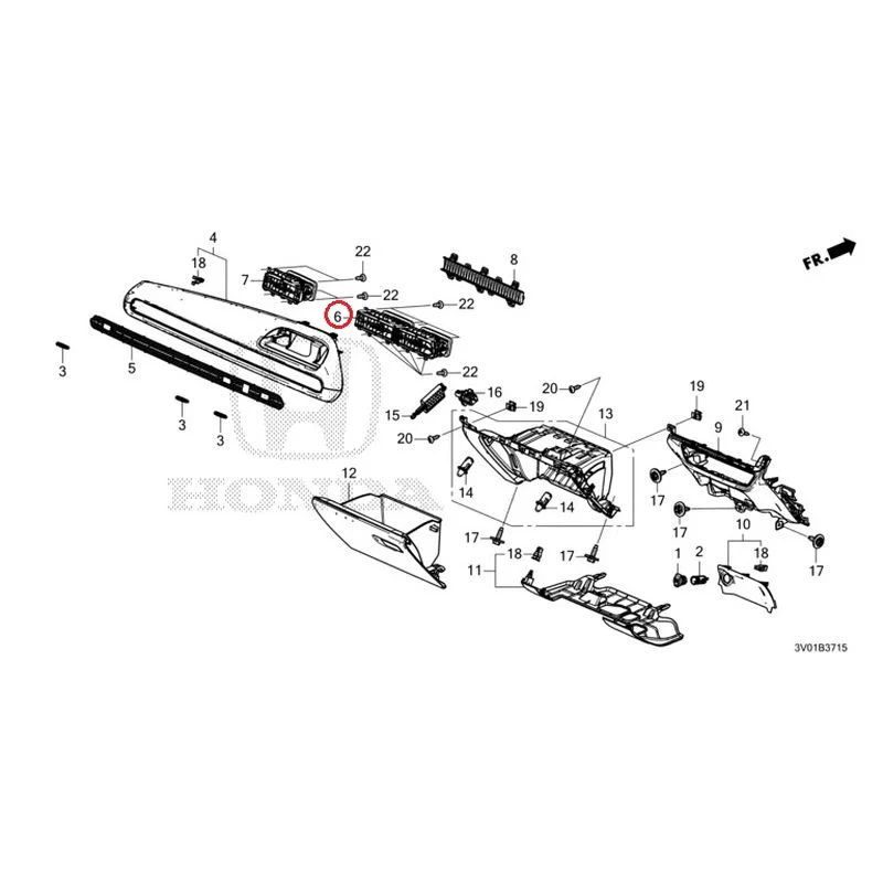 [NEW] JDM HONDA ZR-V RZ3 2023 Instrument panel garnish (passenger side) GENUINE OEM - Image 7