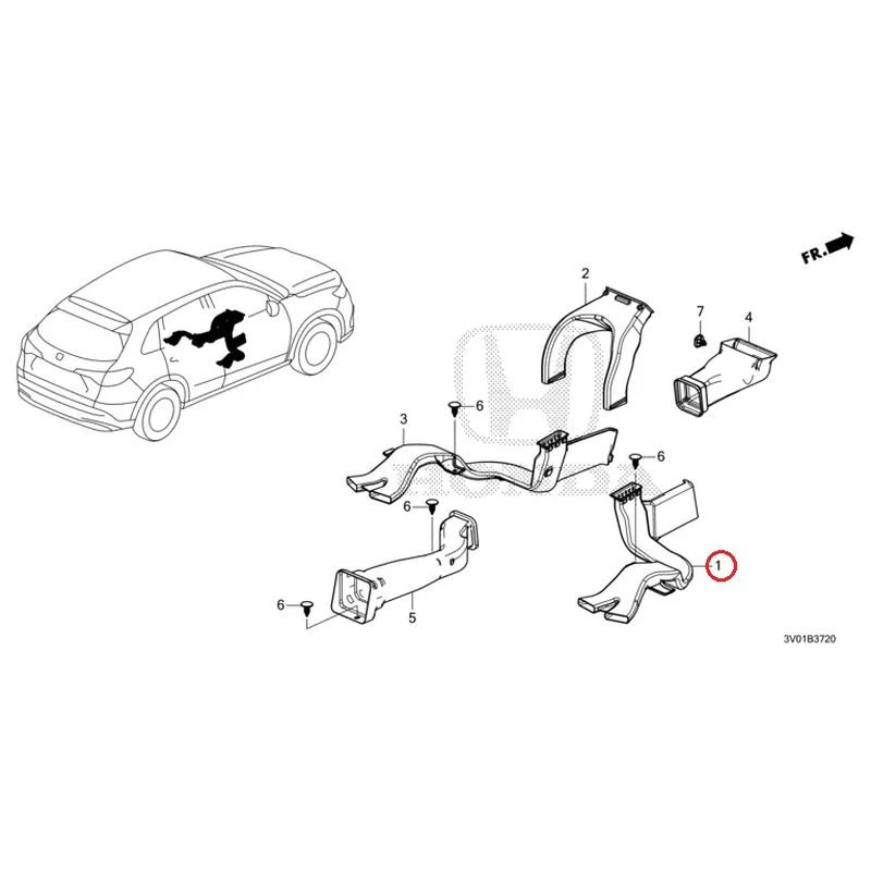 [NEW] JDM HONDA ZR-V RZ3 2023 Duct GENUINE OEM - Image 2
