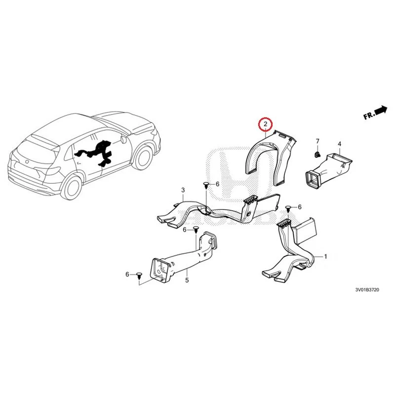 [NEW] JDM HONDA ZR-V RZ3 2023 Duct GENUINE OEM - Image 3