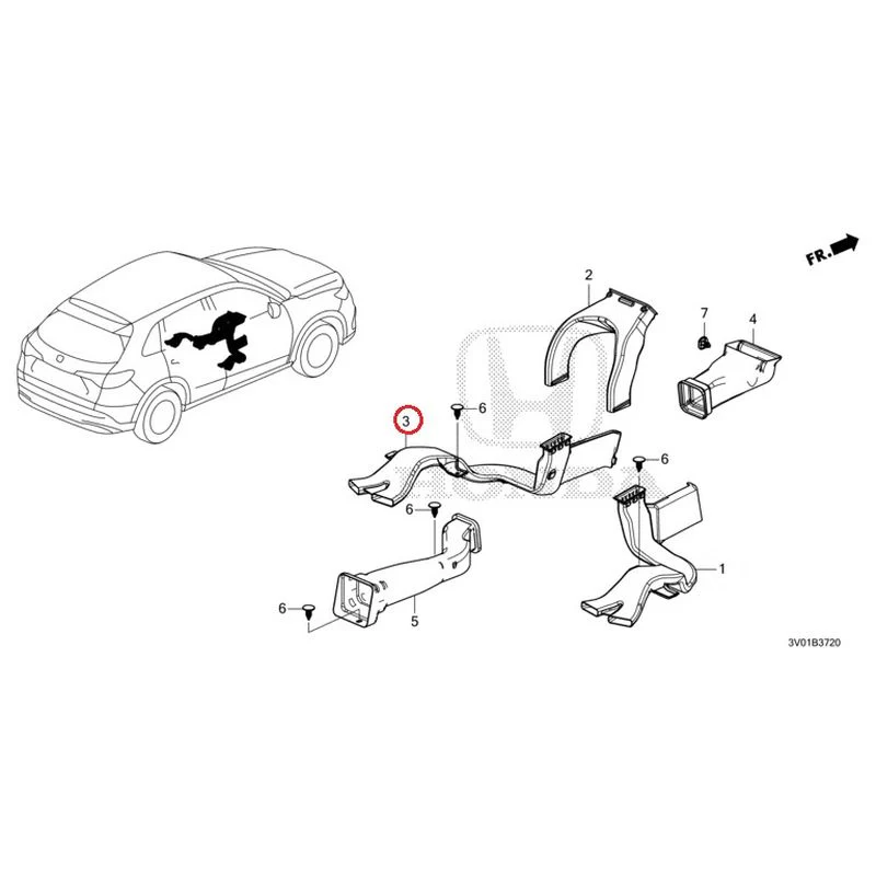 [NEW] JDM HONDA ZR-V RZ3 2023 Duct GENUINE OEM - Image 4