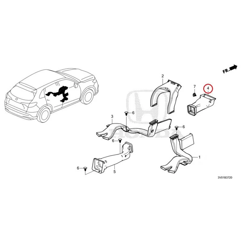 [NEW] JDM HONDA ZR-V RZ3 2023 Duct GENUINE OEM - Image 5