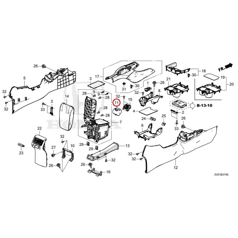 [NEW] JDM HONDA ZR-V RZ3 2023 Console GENUINE OEM - Image 12