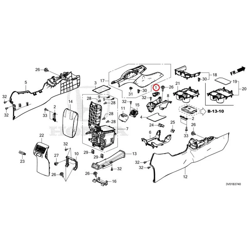 [NEW] JDM HONDA ZR-V RZ3 2023 Console GENUINE OEM - Image 2