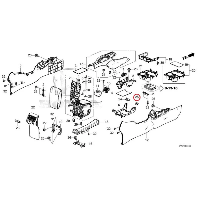 [NEW] JDM HONDA ZR-V RZ3 2023 Console GENUINE OEM - Image 24