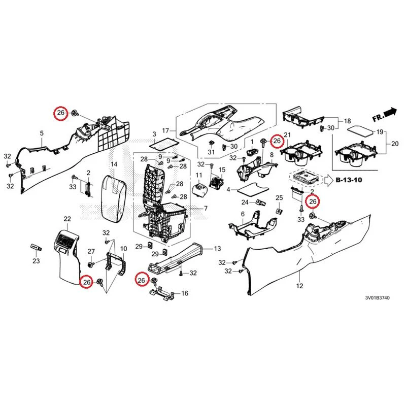 [NEW] JDM HONDA ZR-V RZ3 2023 Console GENUINE OEM - Image 25