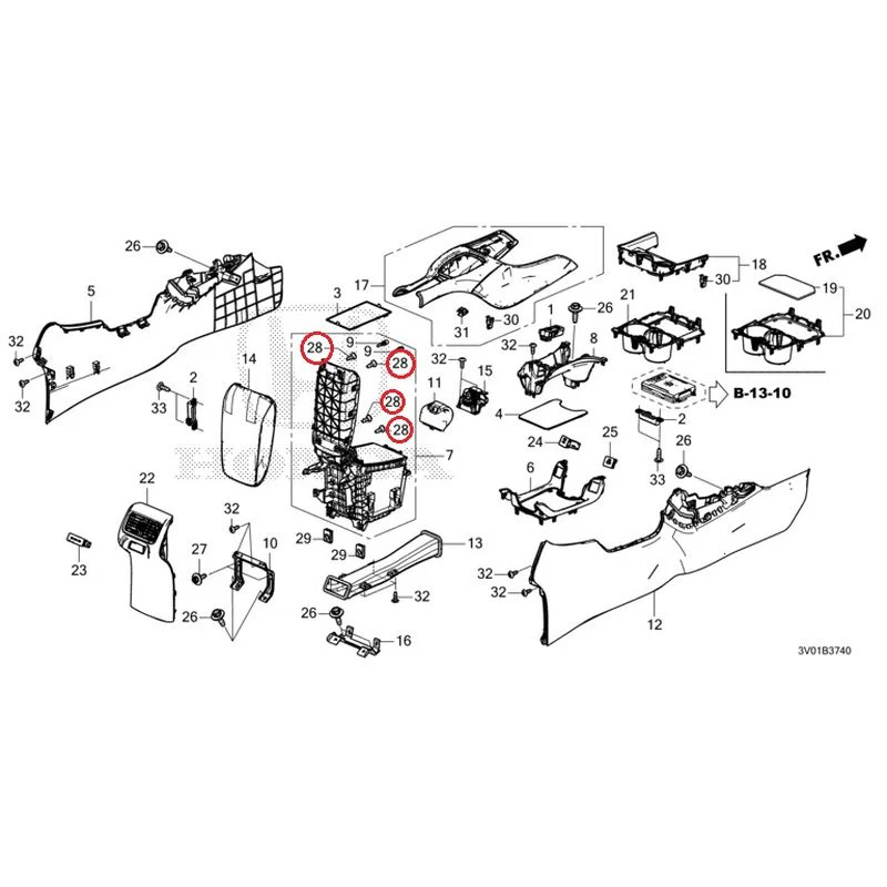 [NEW] JDM HONDA ZR-V RZ3 2023 Console GENUINE OEM - Image 27