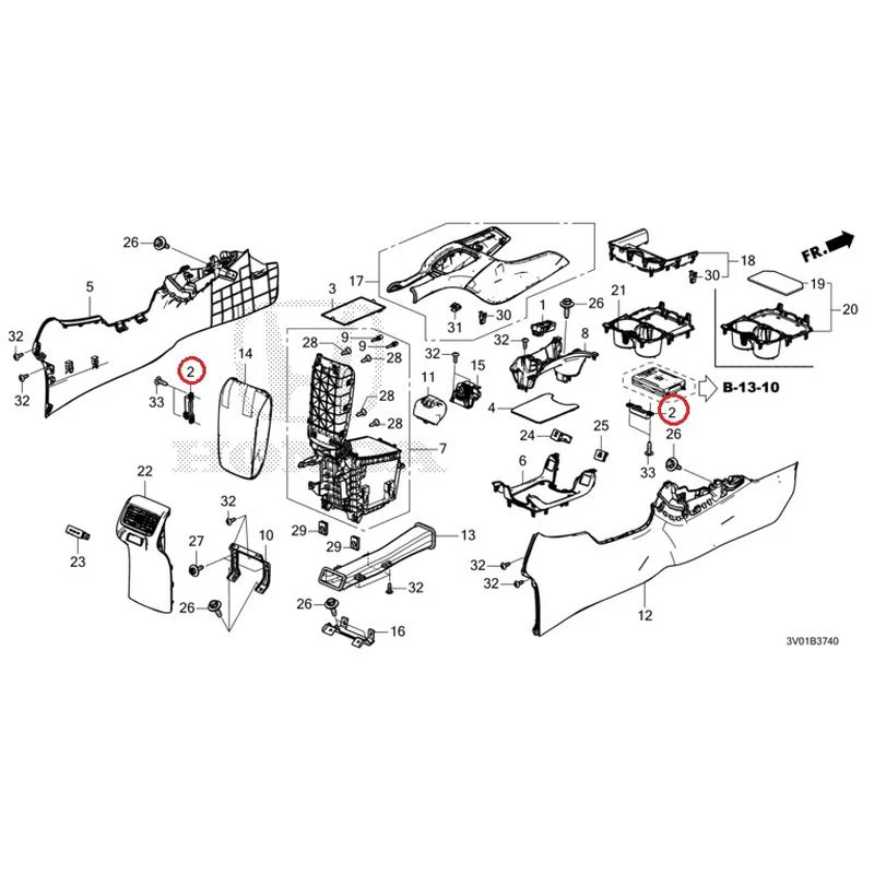 [NEW] JDM HONDA ZR-V RZ3 2023 Console GENUINE OEM - Image 3