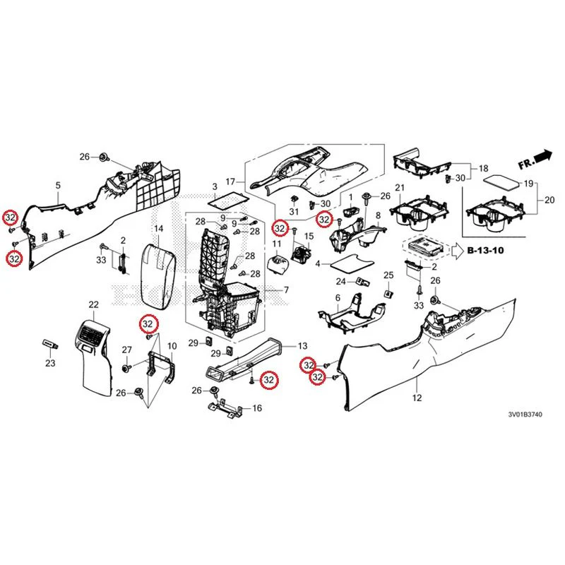 [NEW] JDM HONDA ZR-V RZ3 2023 Console GENUINE OEM - Image 31