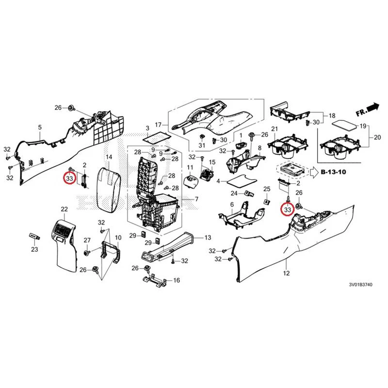 [NEW] JDM HONDA ZR-V RZ3 2023 Console GENUINE OEM - Image 32