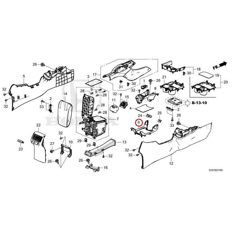 [NEW] JDM HONDA ZR-V RZ3 2023 Console GENUINE OEM - Image 7