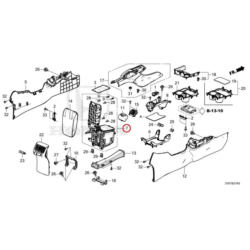 [NEW] JDM HONDA ZR-V RZ3 2023 Console GENUINE OEM - Image 8