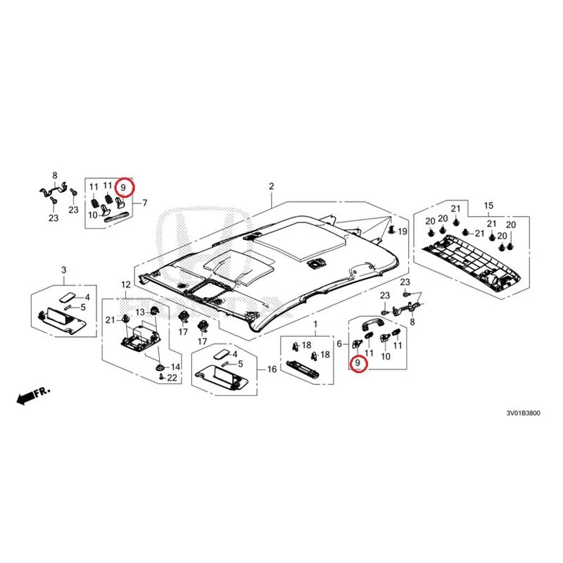 [NEW] JDM HONDA ZR-V RZ3 2023 Roof Lining GENUINE OEM - Image 10