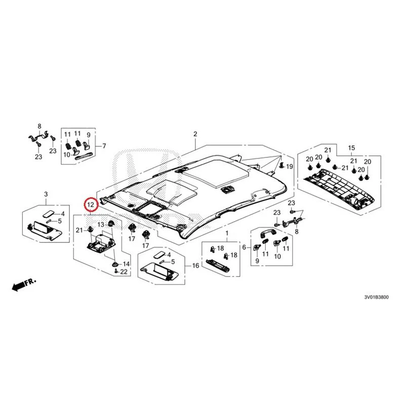 [NEW] JDM HONDA ZR-V RZ3 2023 Roof Lining GENUINE OEM - Image 13