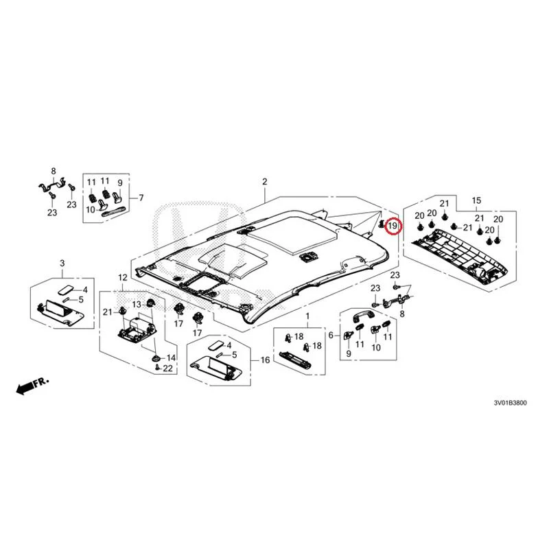 [NEW] JDM HONDA ZR-V RZ3 2023 Roof Lining GENUINE OEM - Image 20