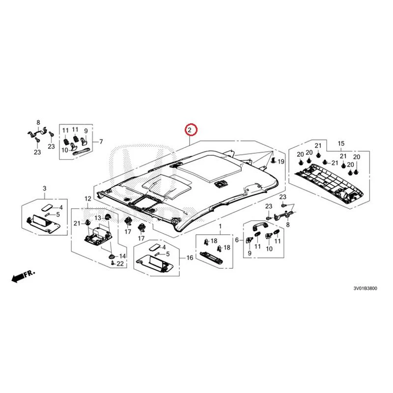 [NEW] JDM HONDA ZR-V RZ3 2023 Roof Lining GENUINE OEM - Image 3
