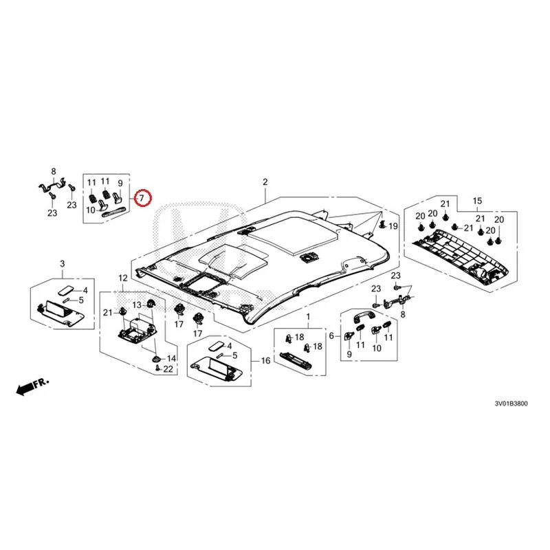 [NEW] JDM HONDA ZR-V RZ3 2023 Roof Lining GENUINE OEM - Image 8