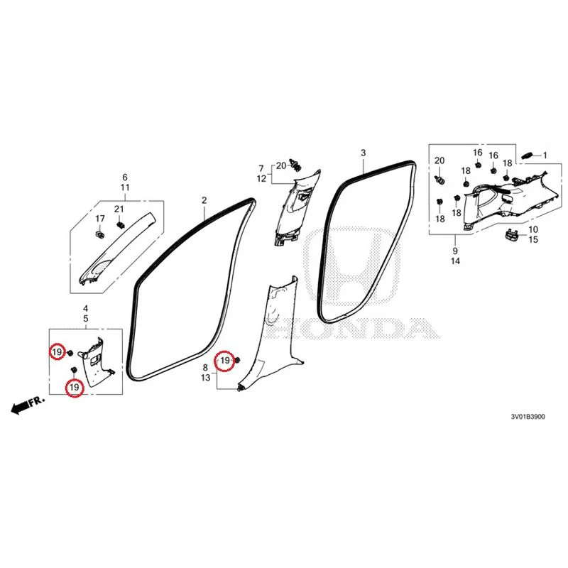 [NEW] JDM HONDA ZR-V RZ3 2023 Pillar Garnish GENUINE OEM - Image 20