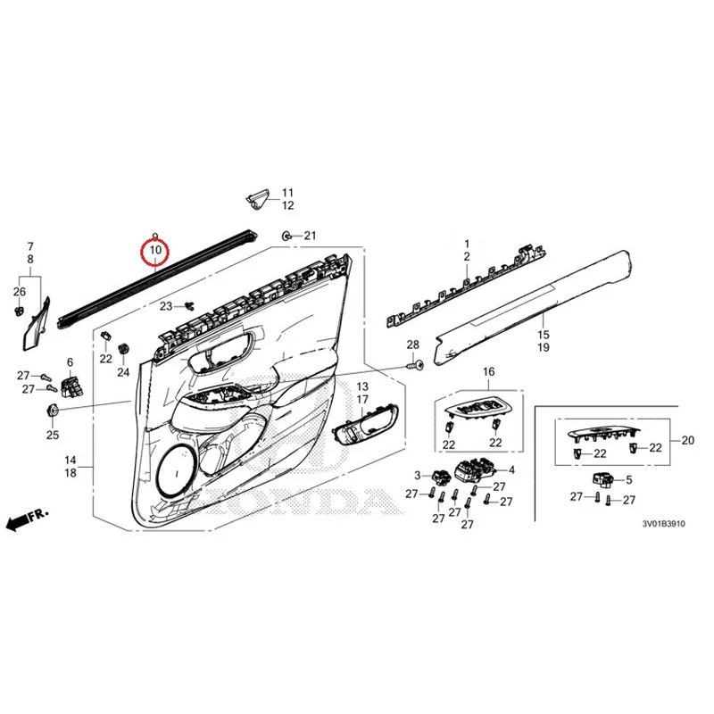 [NEW] JDM HONDA ZR-V RZ3 2023 Front Door Lining GENUINE OEM - Image 11