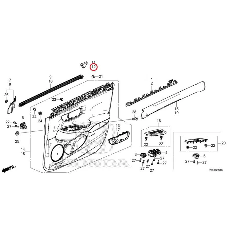 [NEW] JDM HONDA ZR-V RZ3 2023 Front Door Lining GENUINE OEM - Image 13