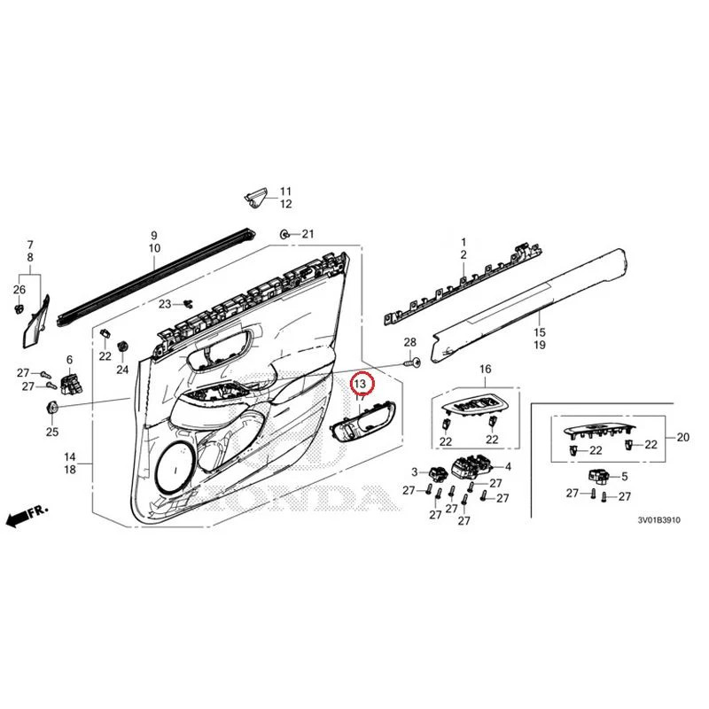 [NEW] JDM HONDA ZR-V RZ3 2023 Front Door Lining GENUINE OEM - Image 14
