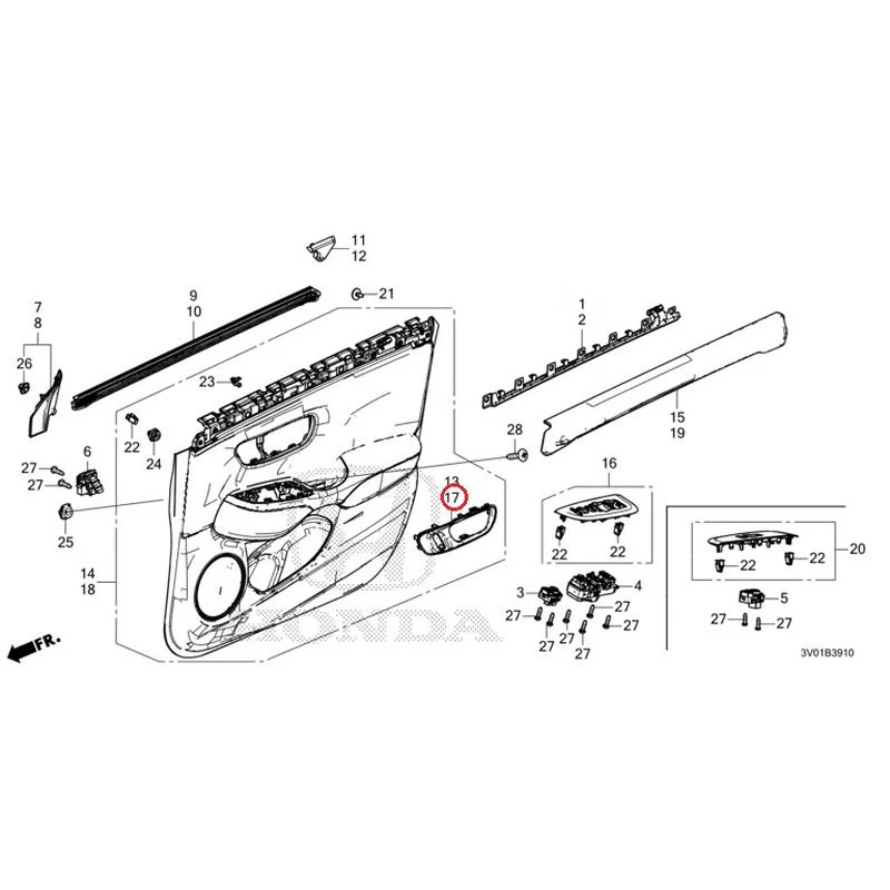 [NEW] JDM HONDA ZR-V RZ3 2023 Front Door Lining GENUINE OEM - Image 18