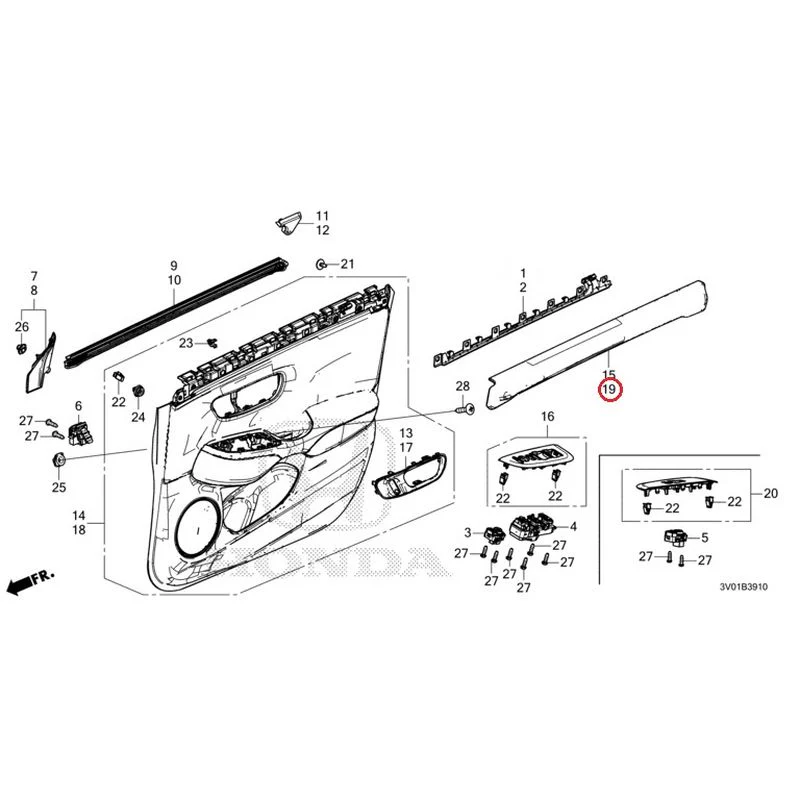 [NEW] JDM HONDA ZR-V RZ3 2023 Front Door Lining GENUINE OEM - Image 20