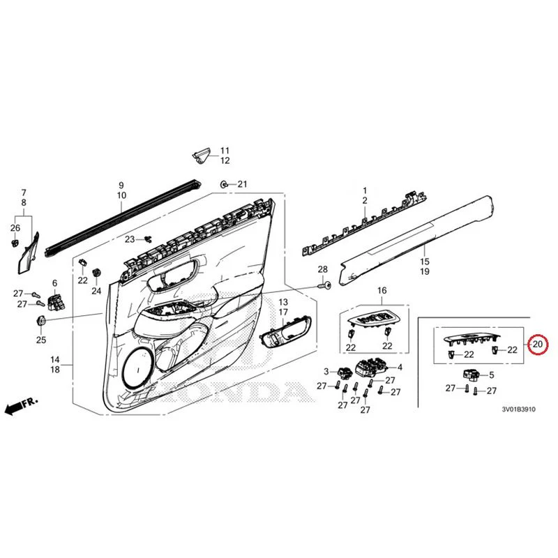 [NEW] JDM HONDA ZR-V RZ3 2023 Front Door Lining GENUINE OEM - Image 21