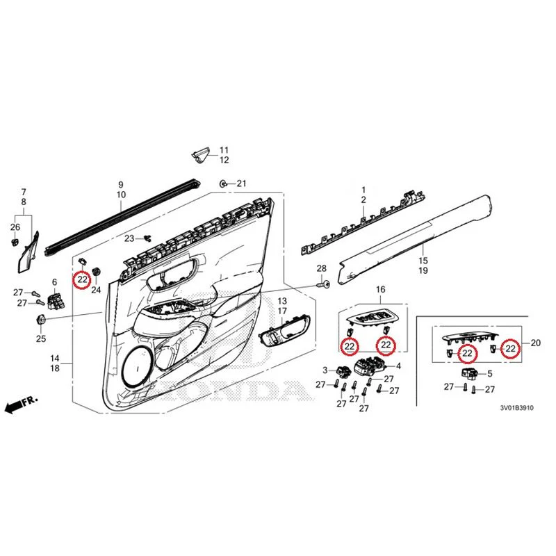 [NEW] JDM HONDA ZR-V RZ3 2023 Front Door Lining GENUINE OEM - Image 23