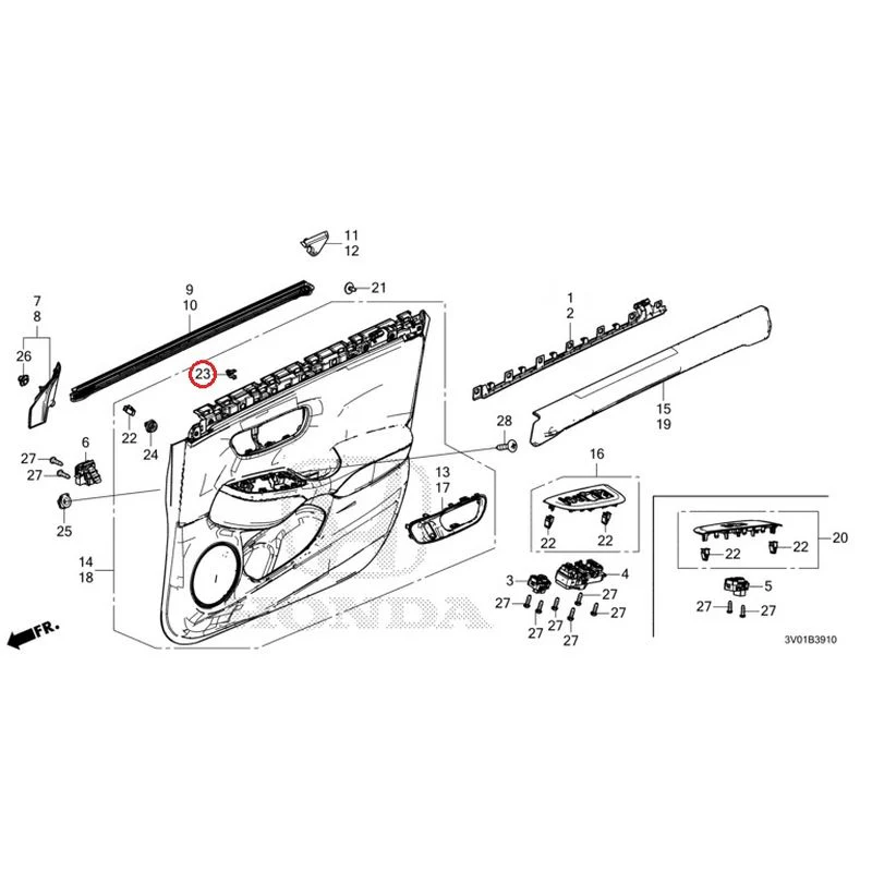 [NEW] JDM HONDA ZR-V RZ3 2023 Front Door Lining GENUINE OEM - Image 24
