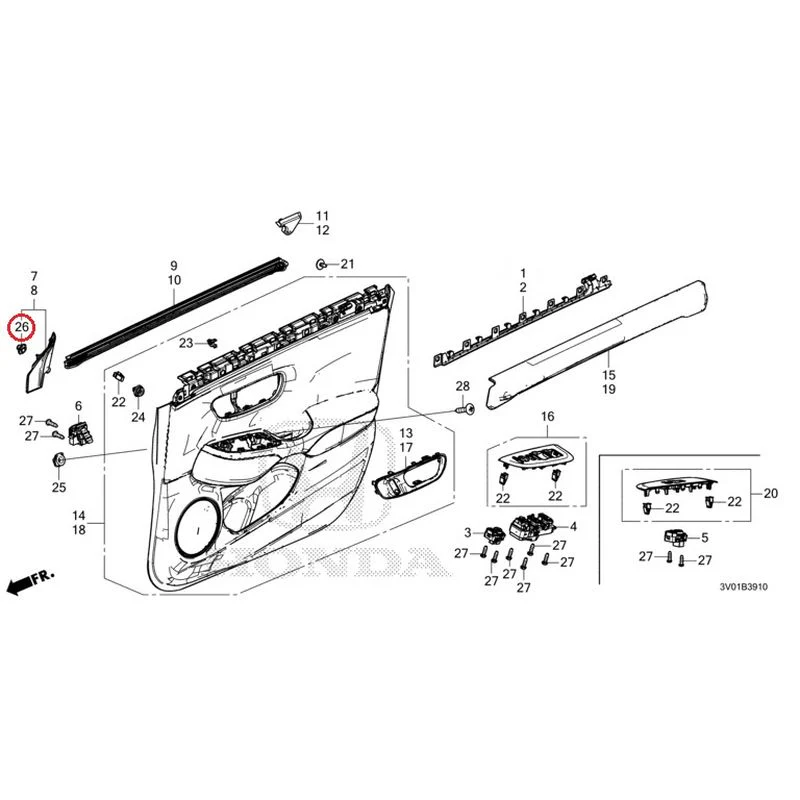 [NEW] JDM HONDA ZR-V RZ3 2023 Front Door Lining GENUINE OEM - Image 27