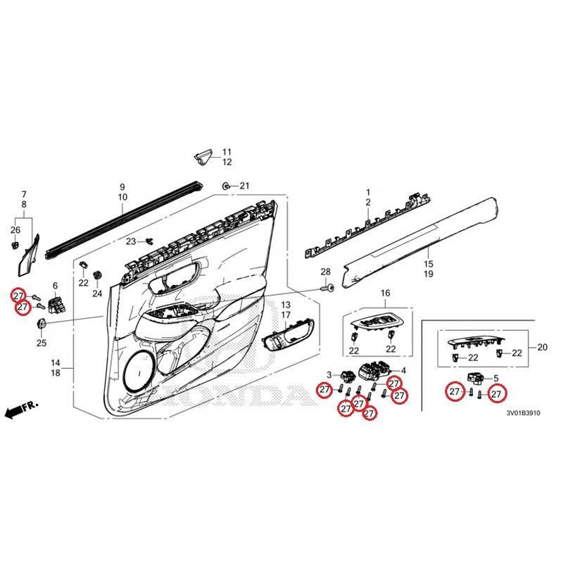 [NEW] JDM HONDA ZR-V RZ3 2023 Front Door Lining GENUINE OEM - Image 28