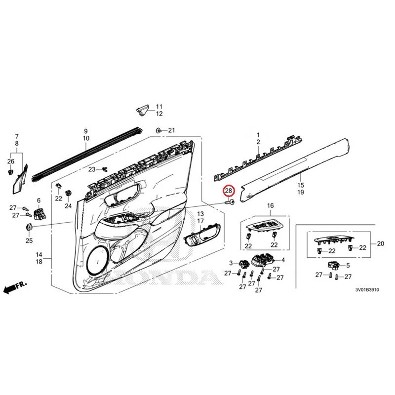 [NEW] JDM HONDA ZR-V RZ3 2023 Front Door Lining GENUINE OEM - Image 29