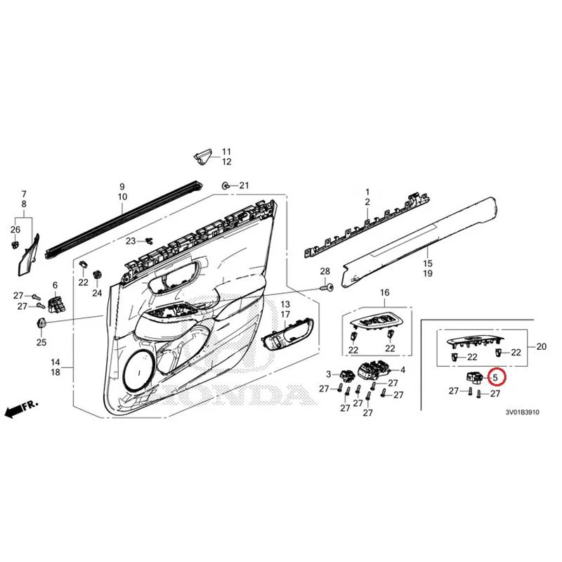 [NEW] JDM HONDA ZR-V RZ3 2023 Front Door Lining GENUINE OEM - Image 6