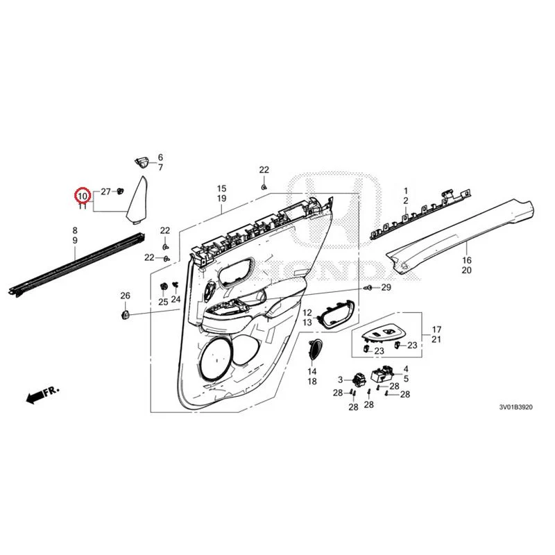 [NEW] JDM HONDA ZR-V RZ3 2023 Rear Door Lining GENUINE OEM - Image 10