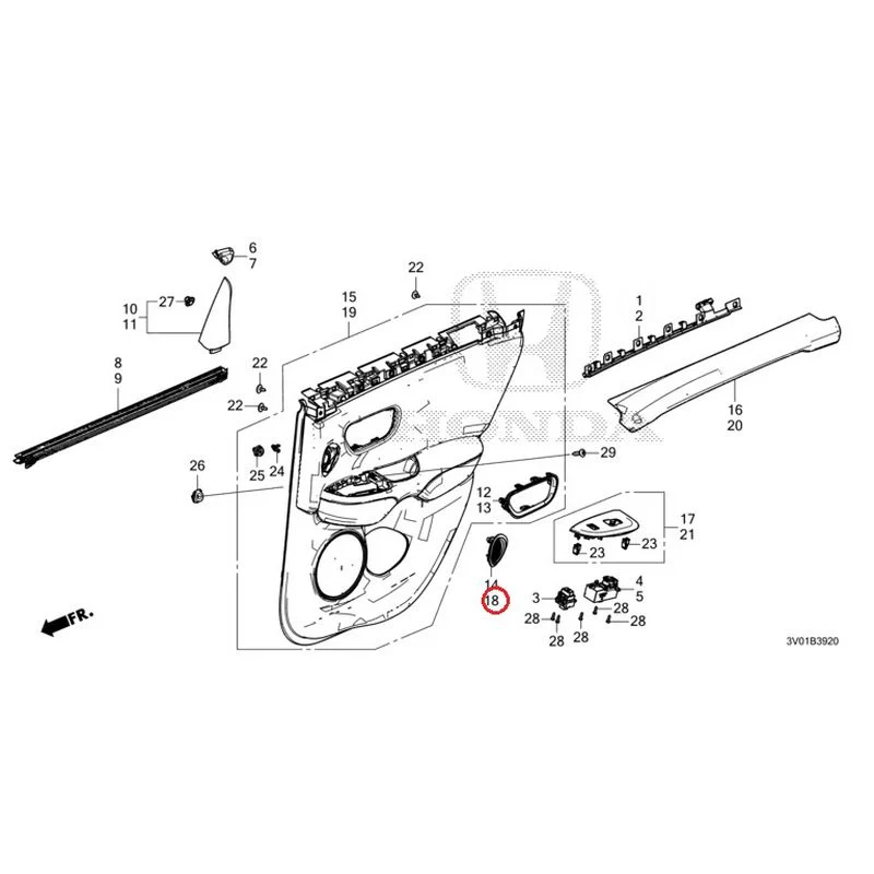 [NEW] JDM HONDA ZR-V RZ3 2023 Rear Door Lining GENUINE OEM - Image 18