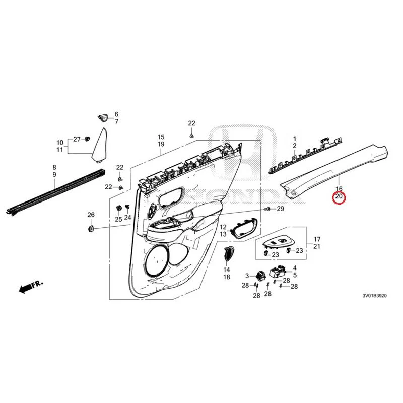 [NEW] JDM HONDA ZR-V RZ3 2023 Rear Door Lining GENUINE OEM - Image 20