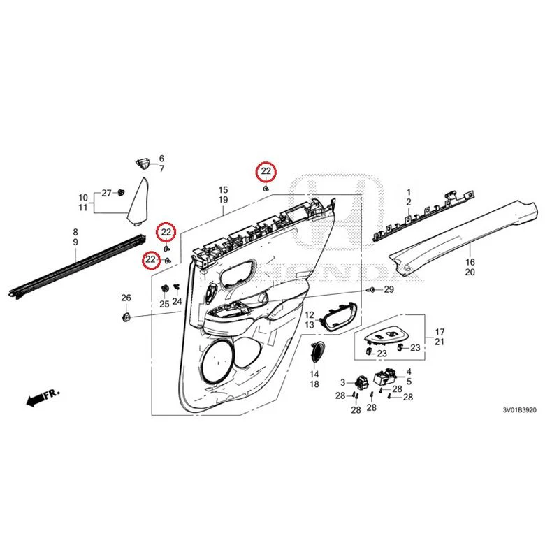 [NEW] JDM HONDA ZR-V RZ3 2023 Rear Door Lining GENUINE OEM - Image 22