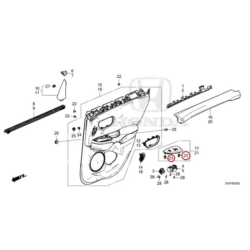 [NEW] JDM HONDA ZR-V RZ3 2023 Rear Door Lining GENUINE OEM - Image 23